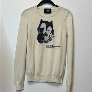 D&G Cream Sweater with Felix the Cat Design